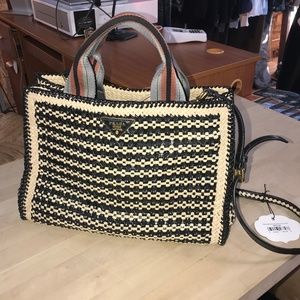 Prada Woven Leather Tote